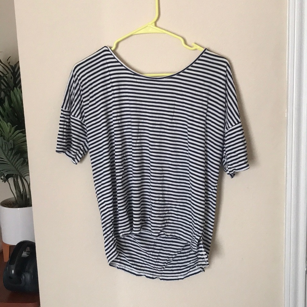 Blue and white stripe shirt